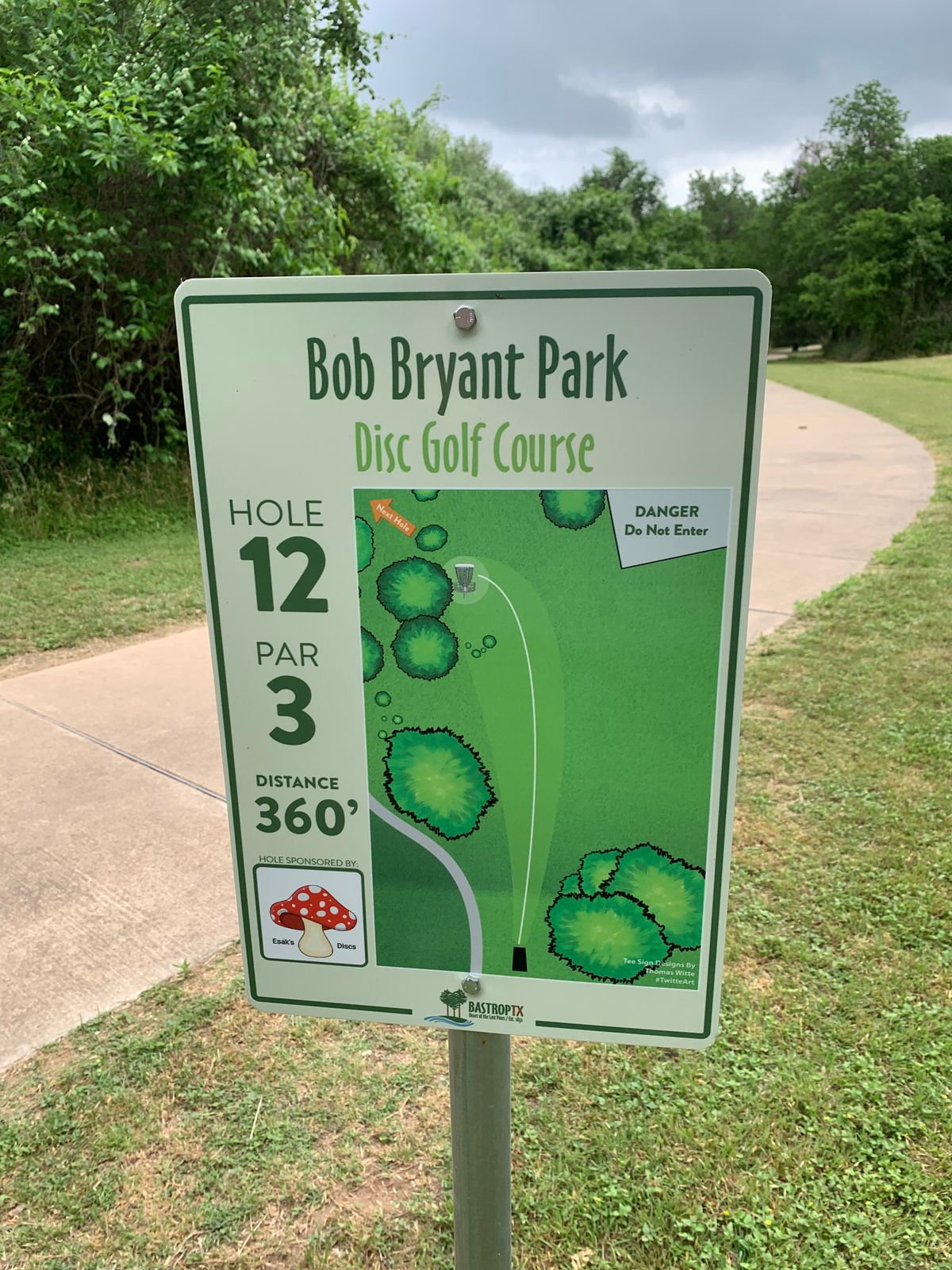 Hole 12 sign