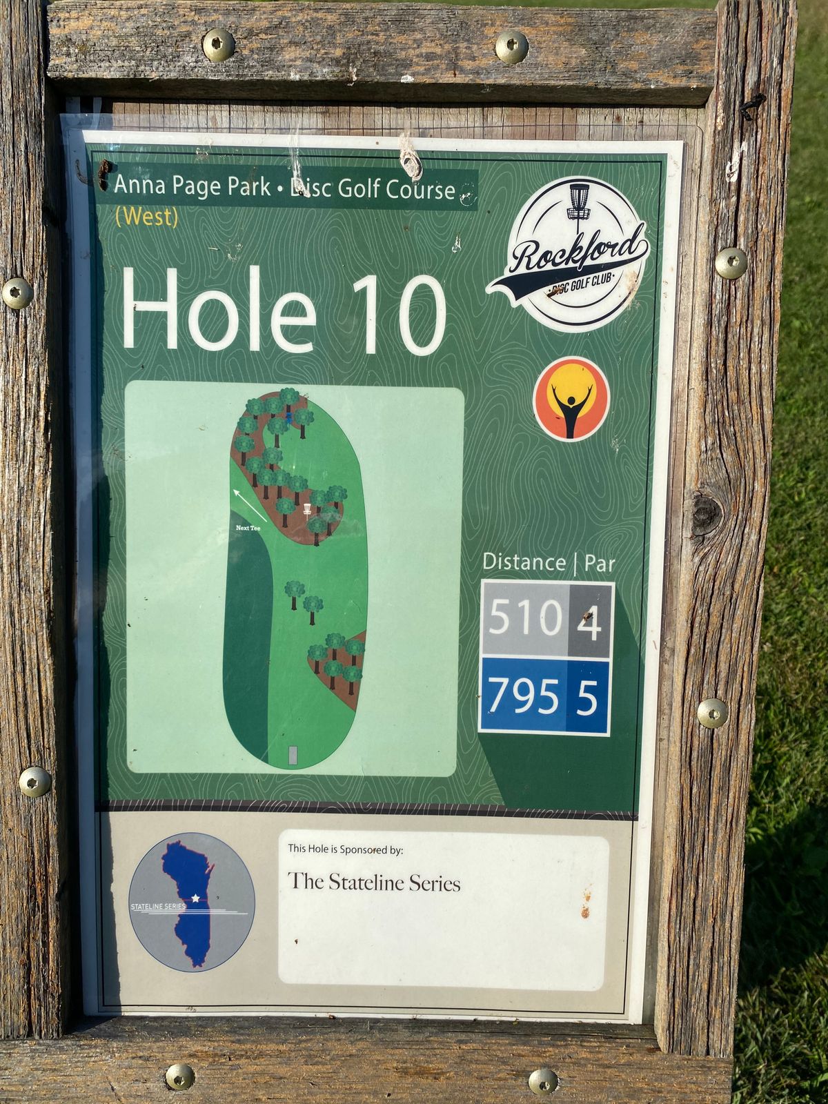 Hole 10 tee sign.