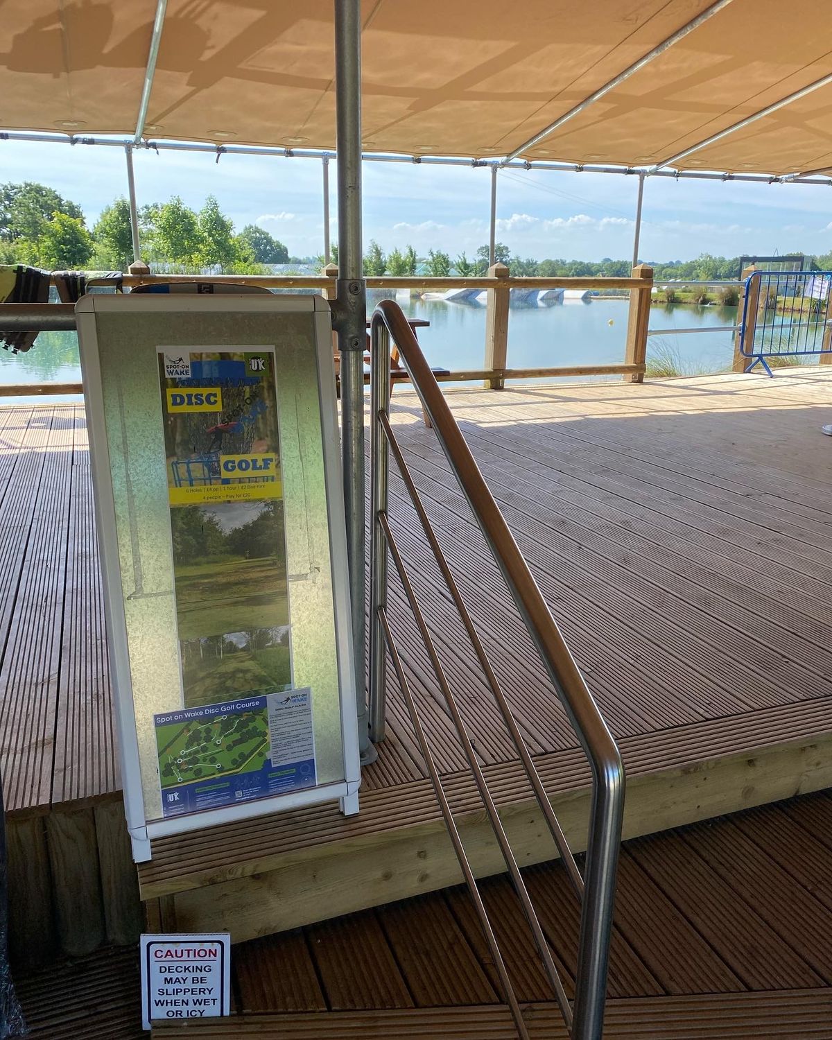 Clubhouse overlooking the wakeboarding