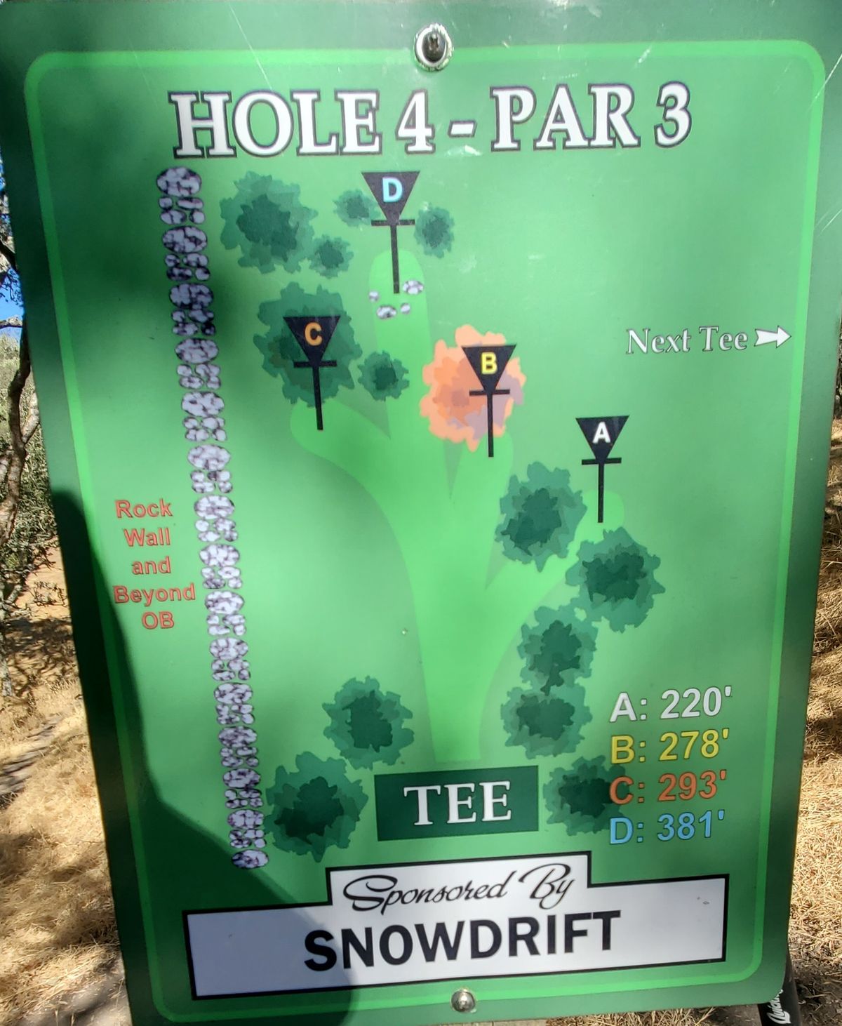 Hole 4 Sign