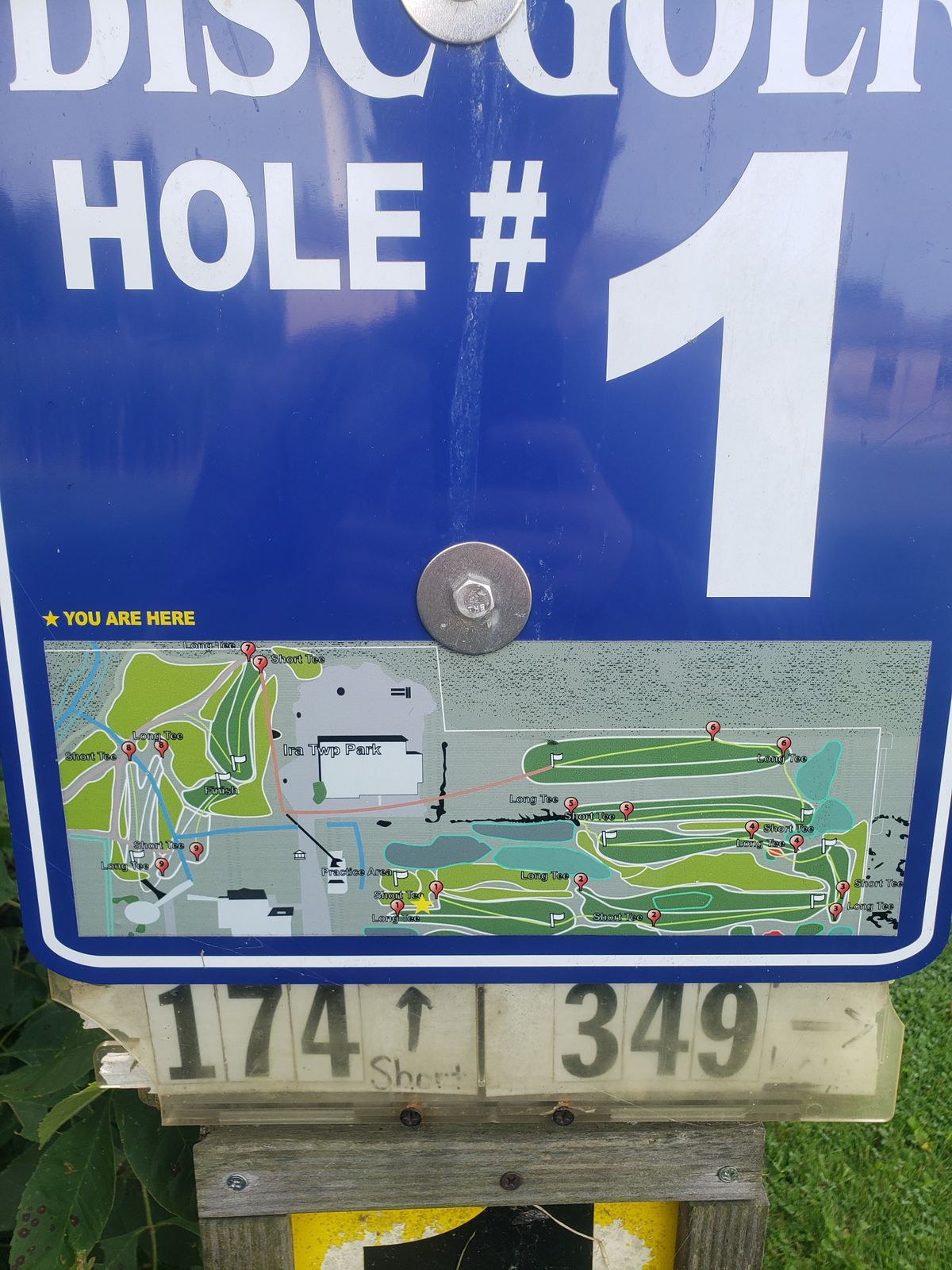 Hole one with course layout