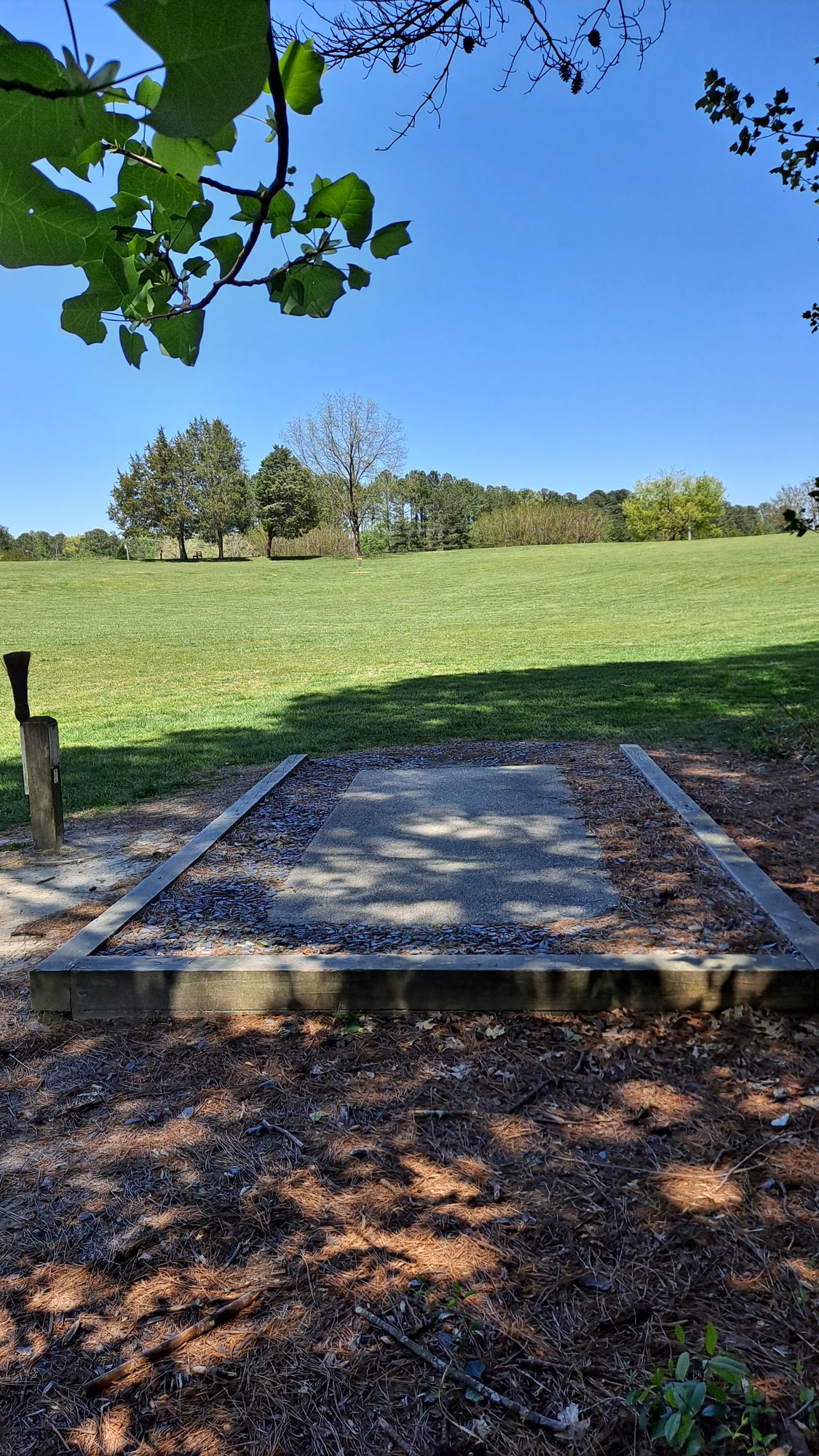 Hole 6, 312 feet uphill to short left basket