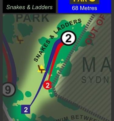 Target #2: short par 3 with plenty of trees to contend and obstacles to attend with.