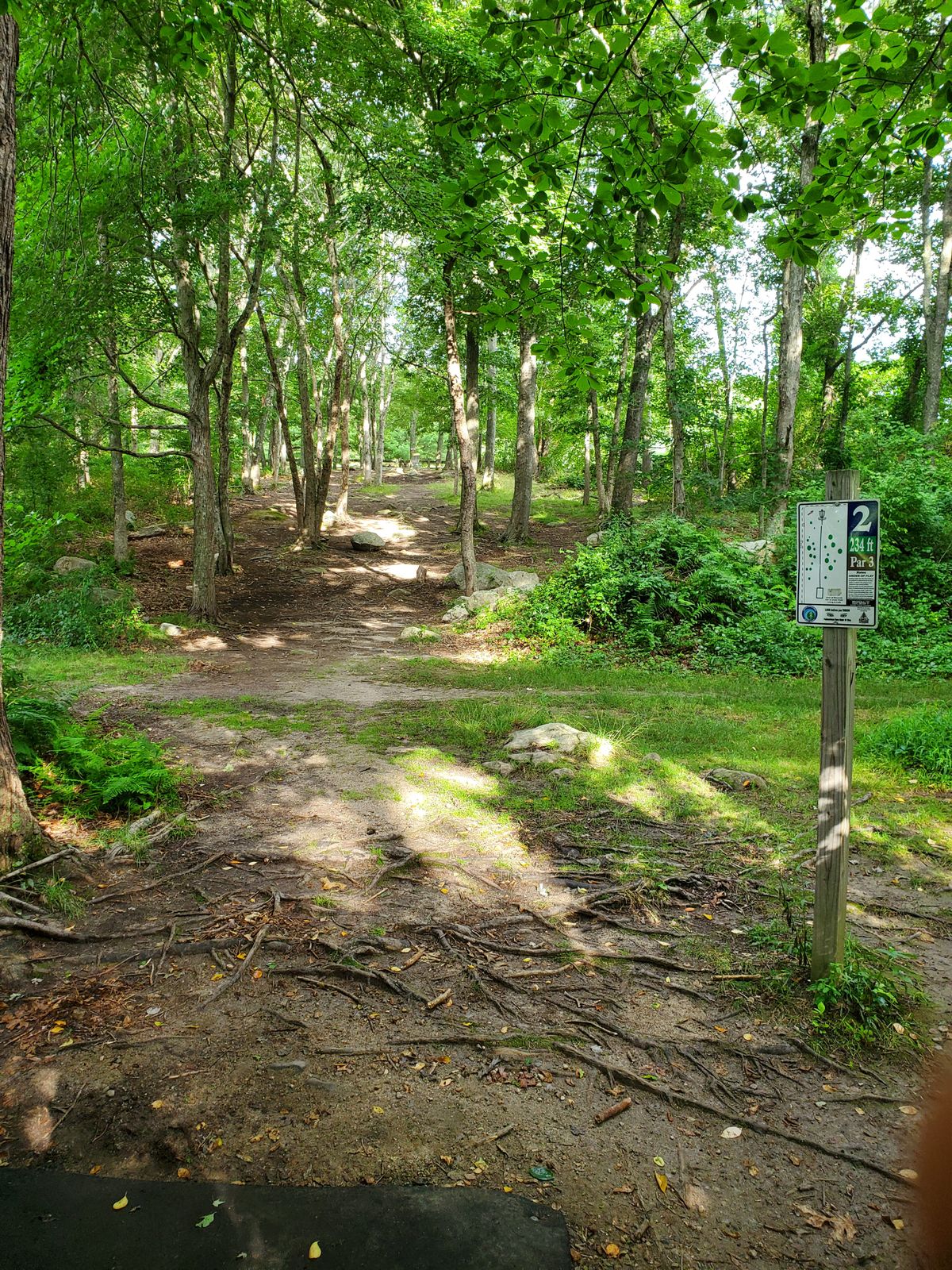 Hole 2 has a significant elevation increase.