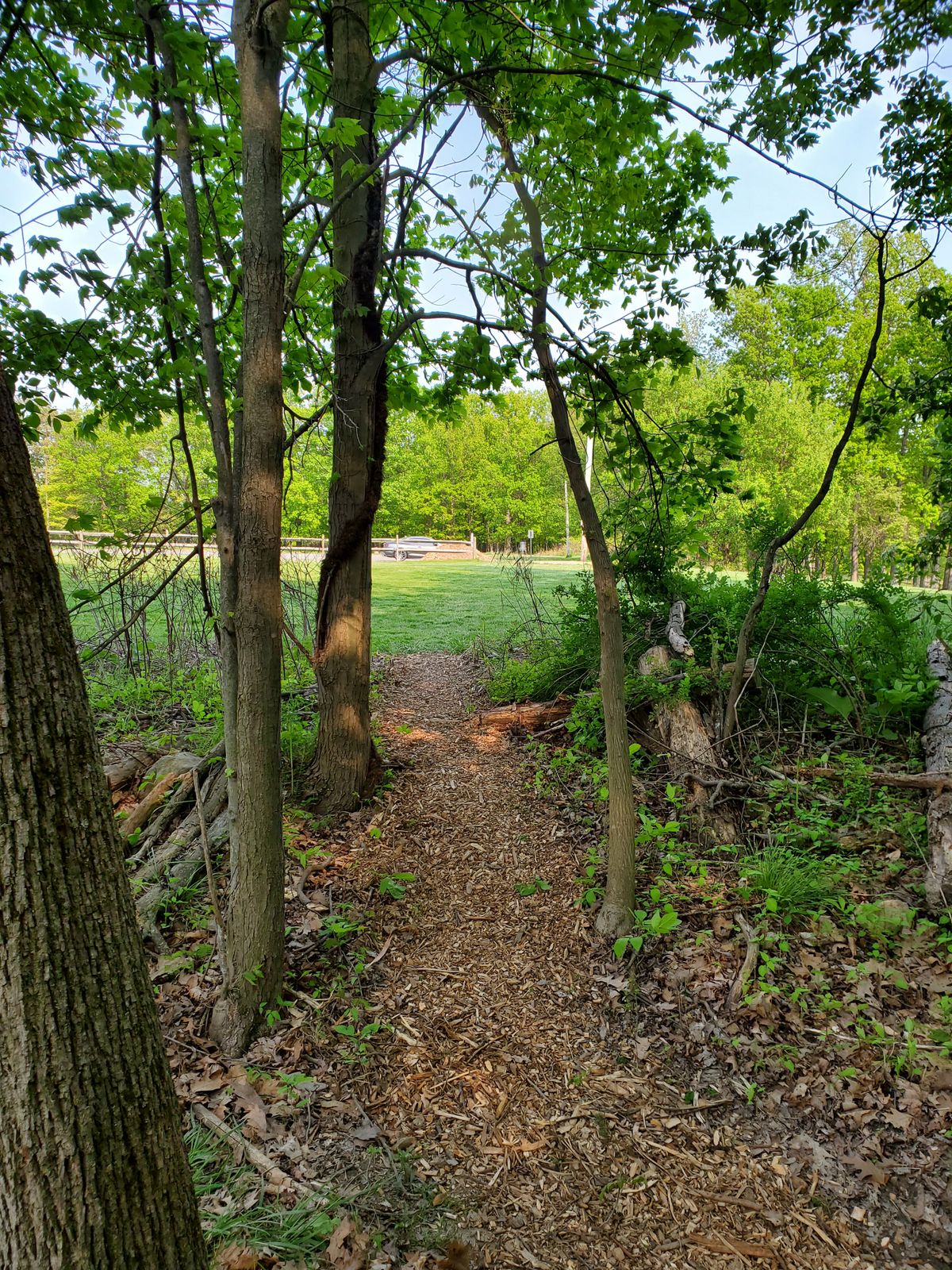 Path to parking lot.