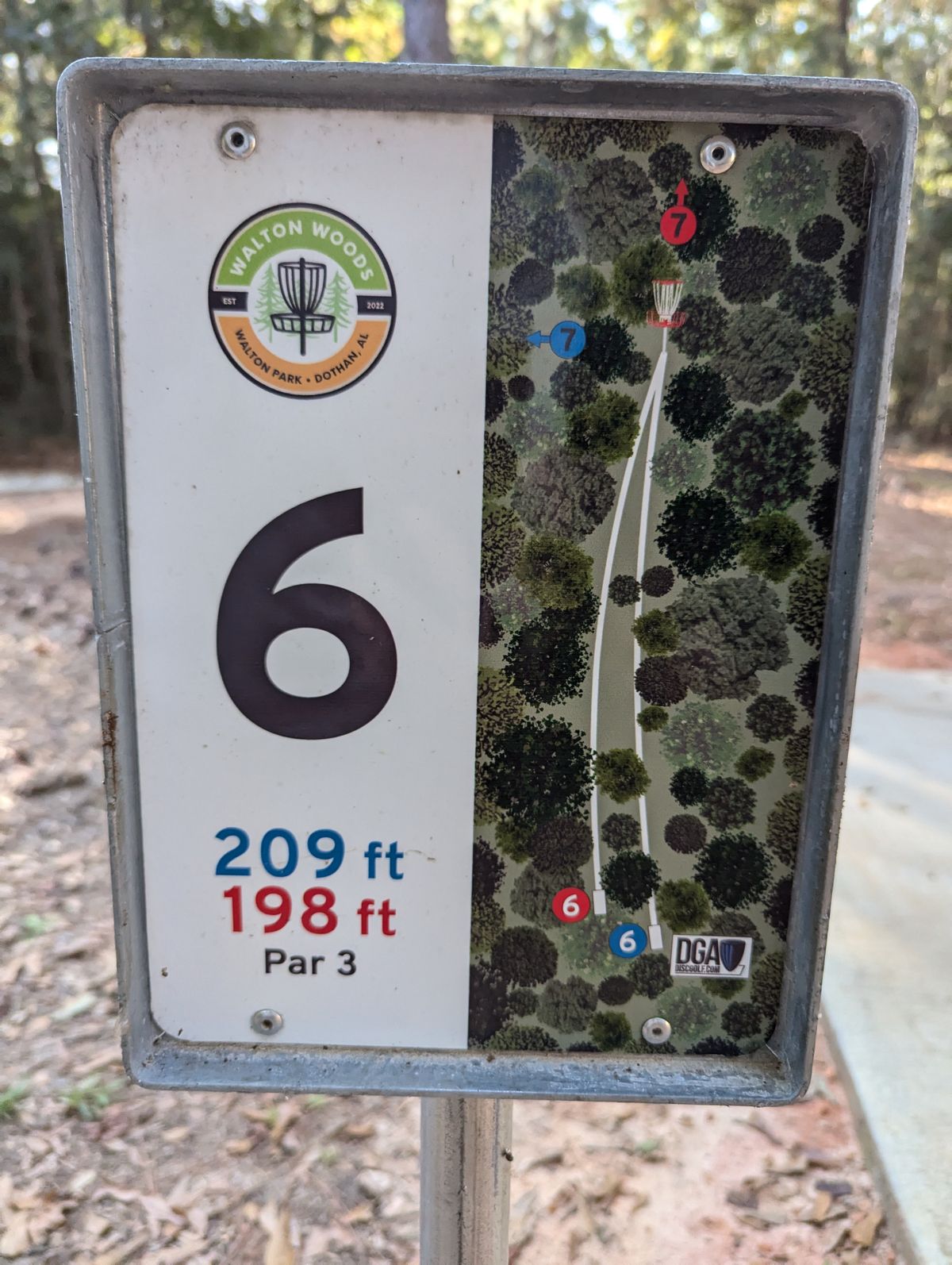 Tee sign of 6