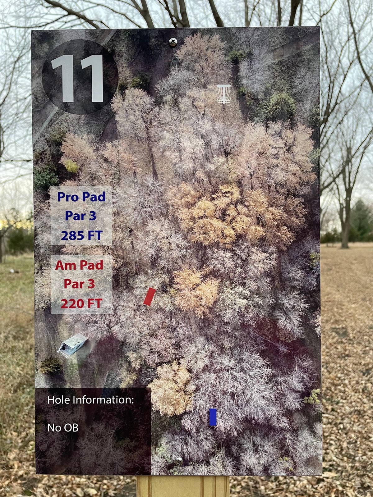 Hole 11 tee sign