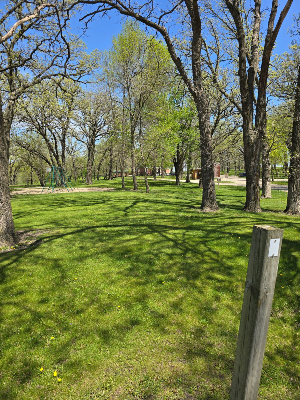 Tee 1 by boat landing parking handicap spots