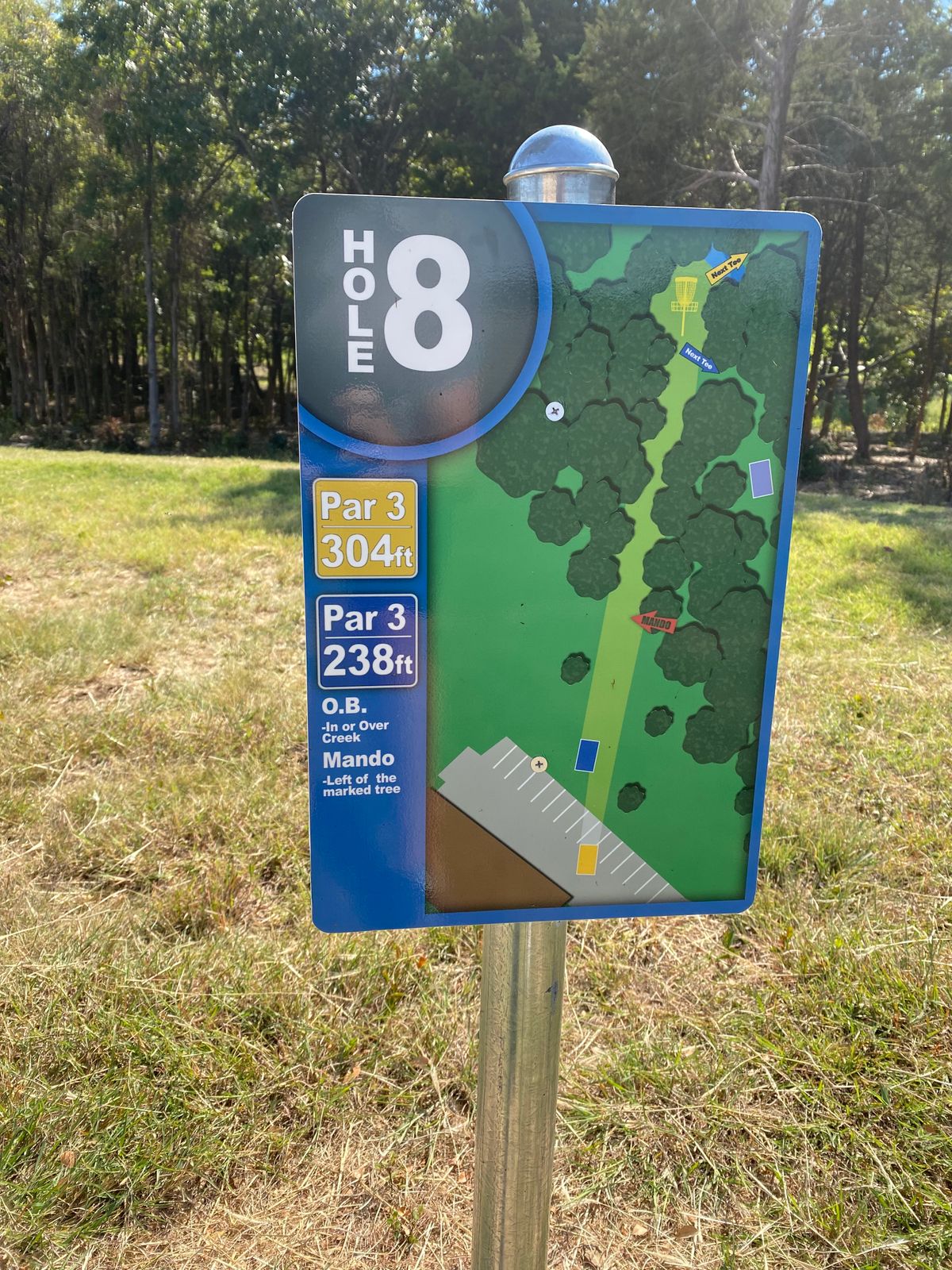Hole 8 sign