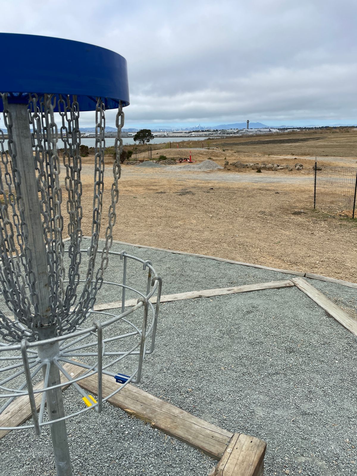Hole 17 Pyramid & view to Oakland Airport/SF