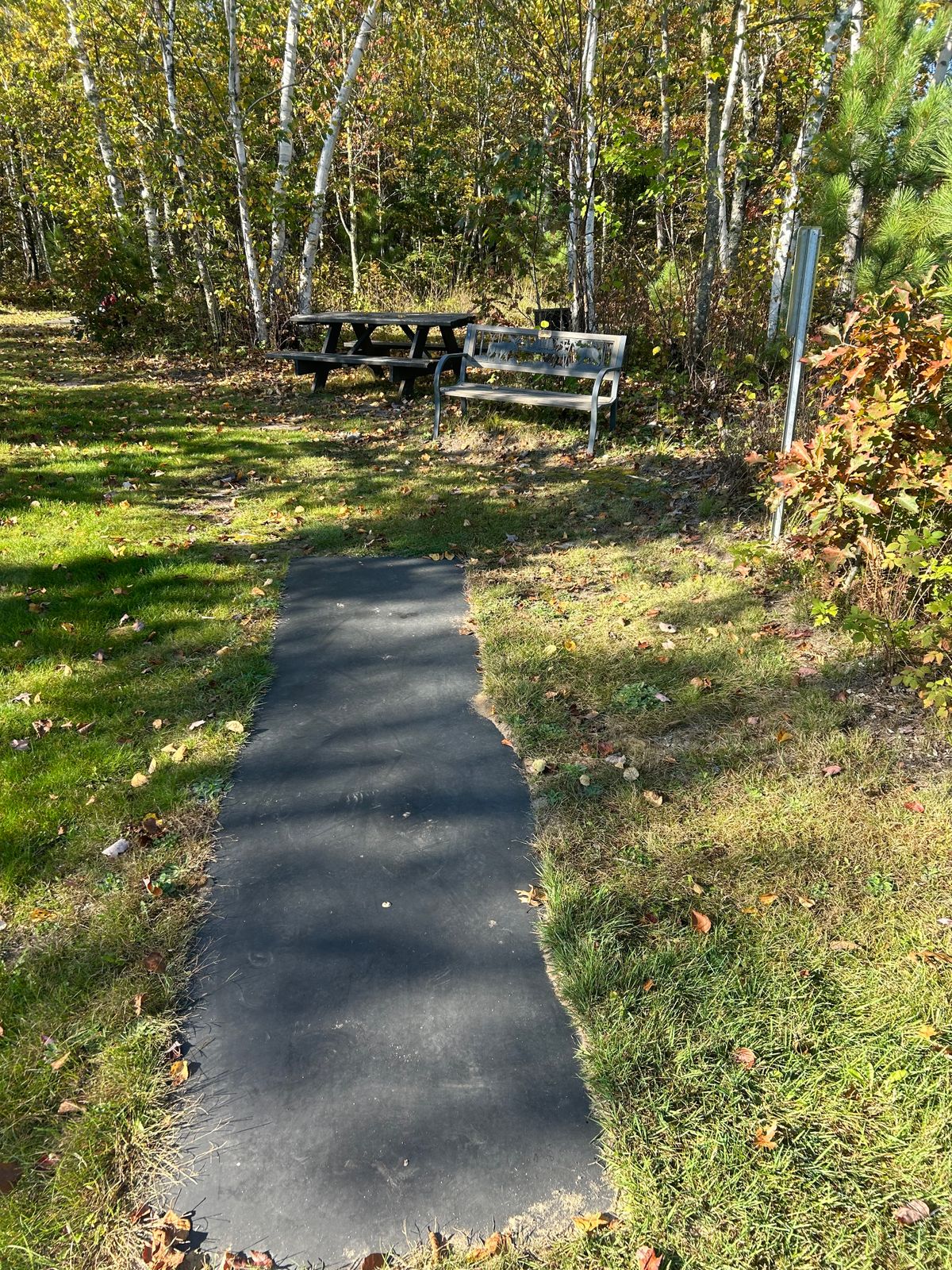 Hole 10 tee area with nice benches