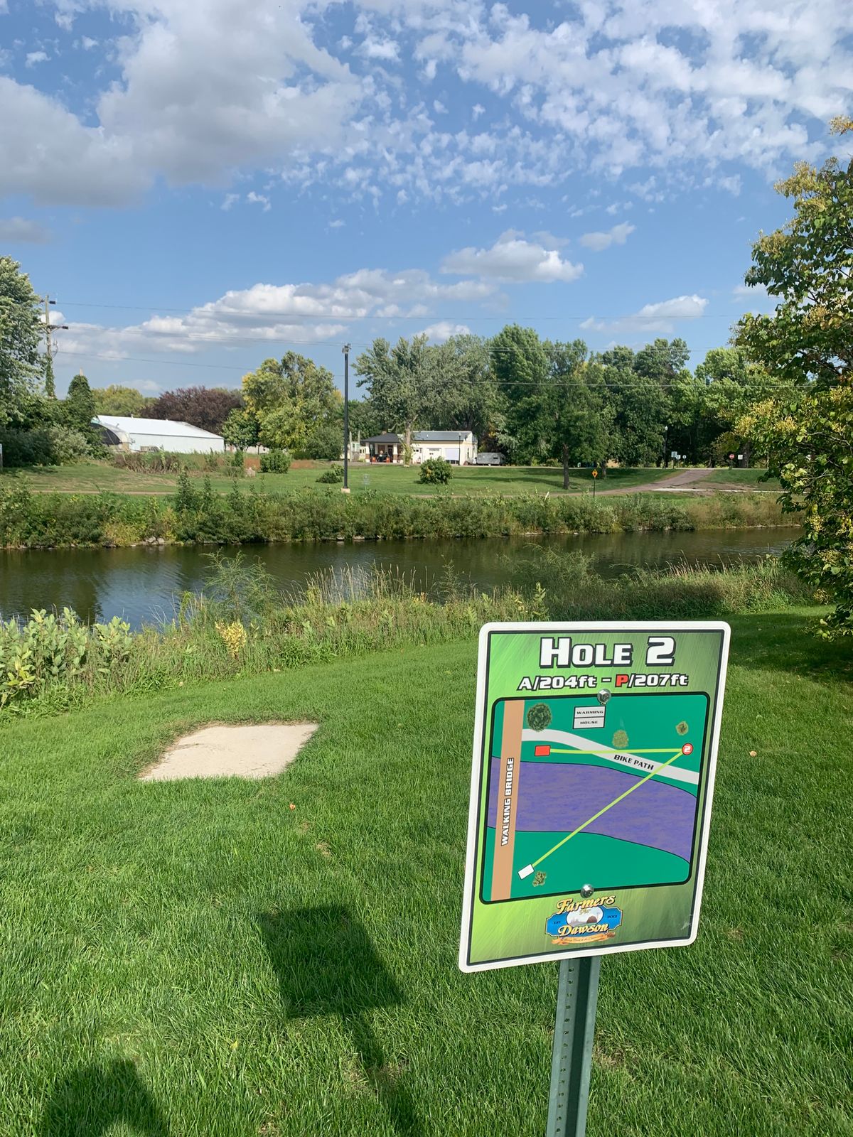 View of hole 2 over the water.