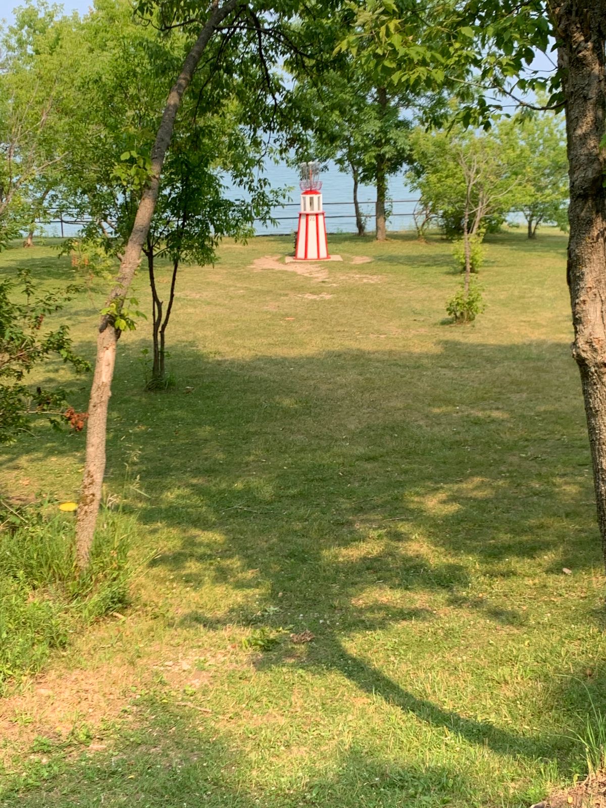 The Lighthouse basket along the shore of Lake Michigan