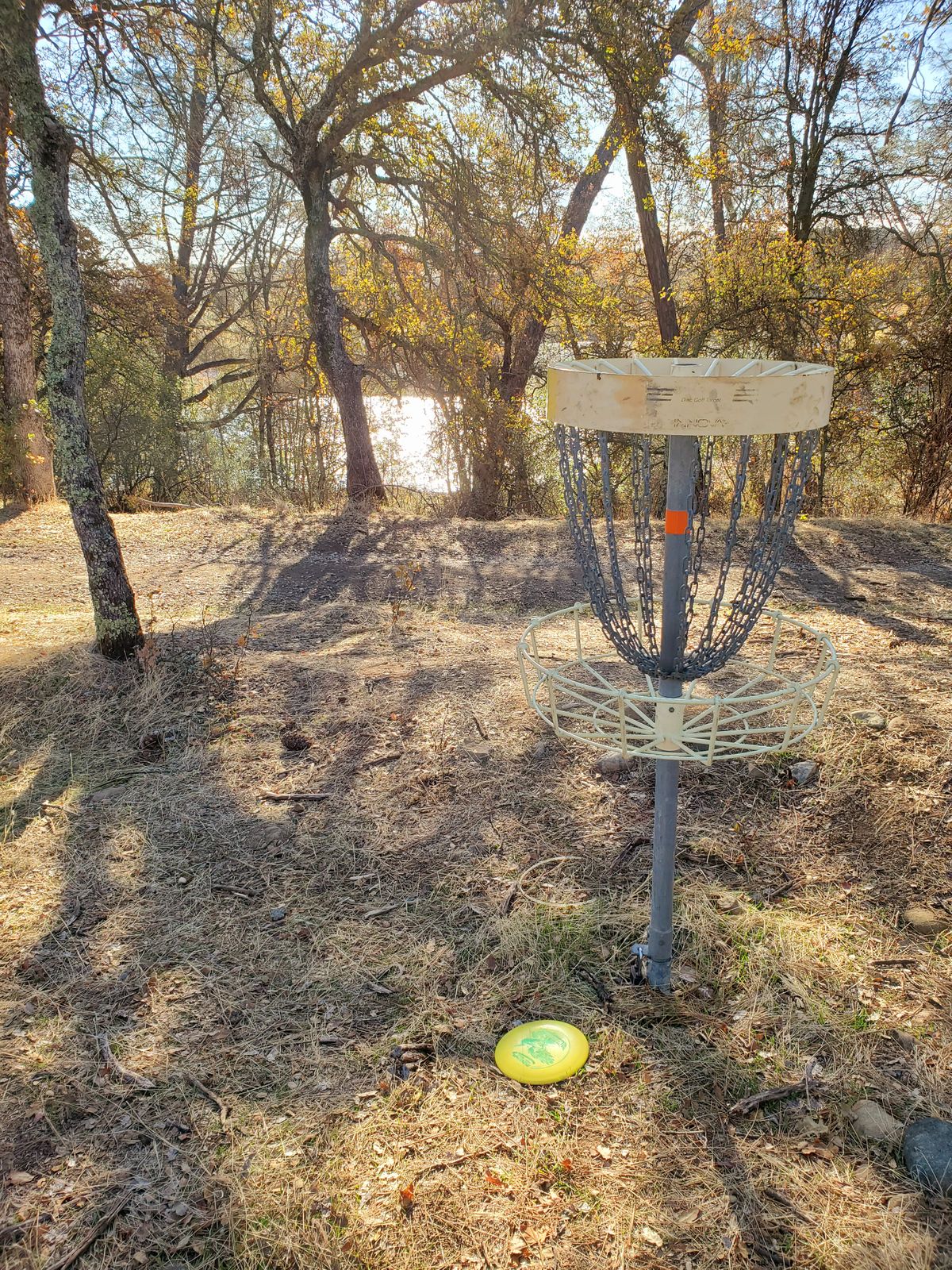 Hole number 1 just a few weeks past the peak of the fall leaves