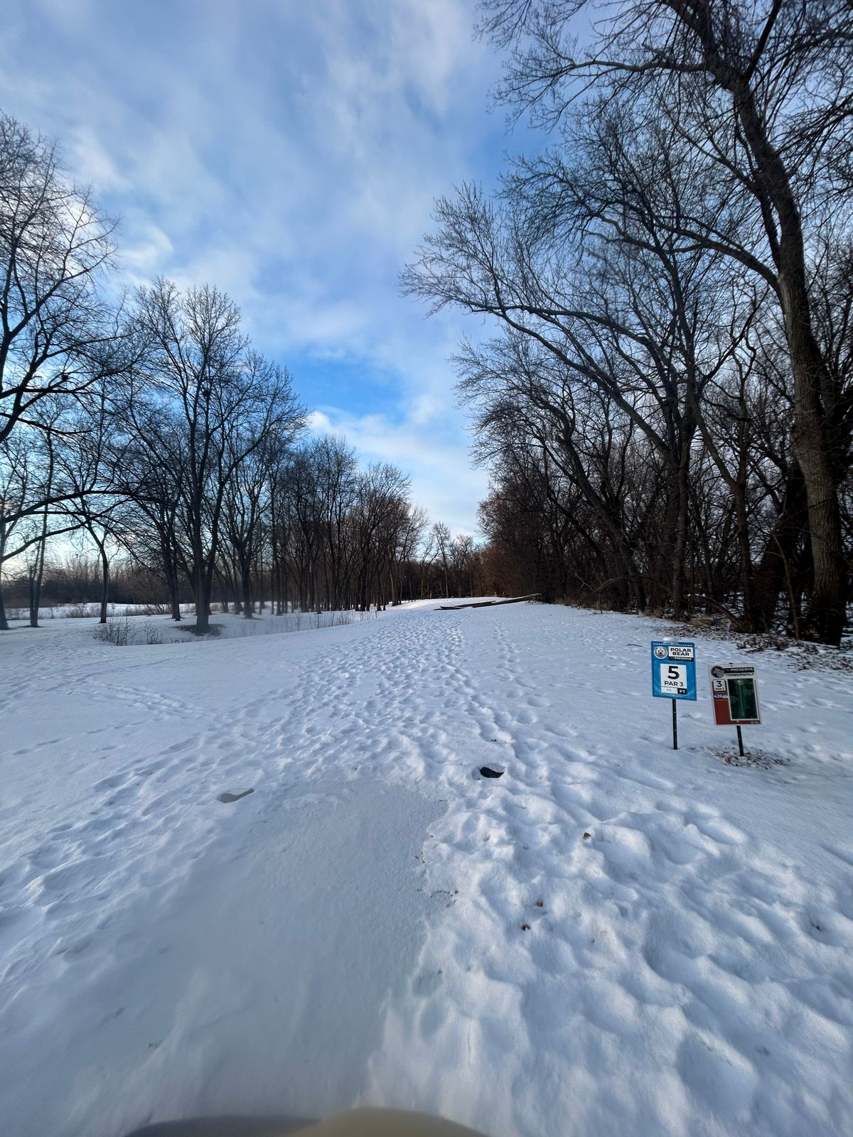 Hole 5 teepad - RHBH hyzer to the left