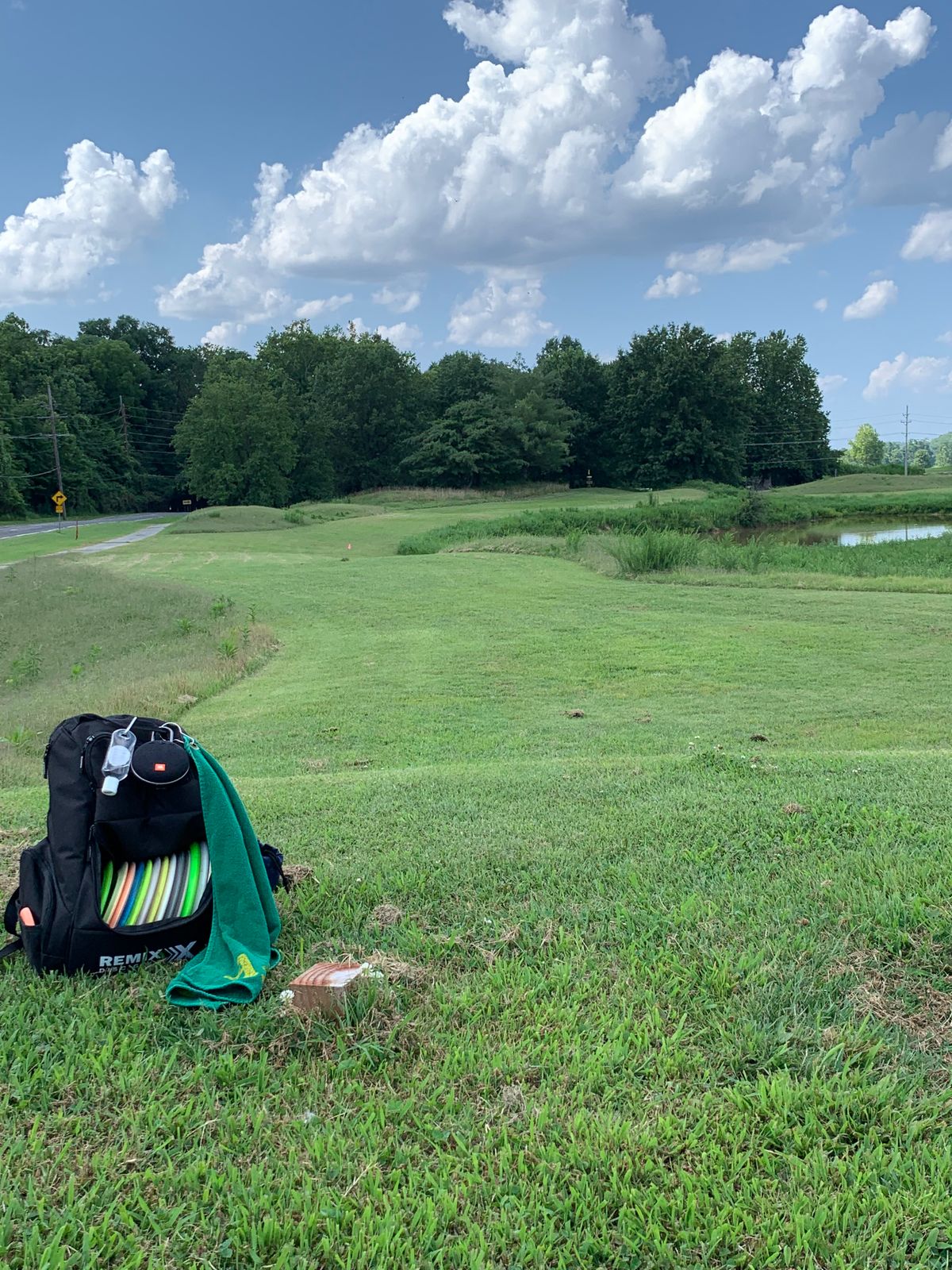Hole 2. Watch out for water hazards… and anything other than the fairway