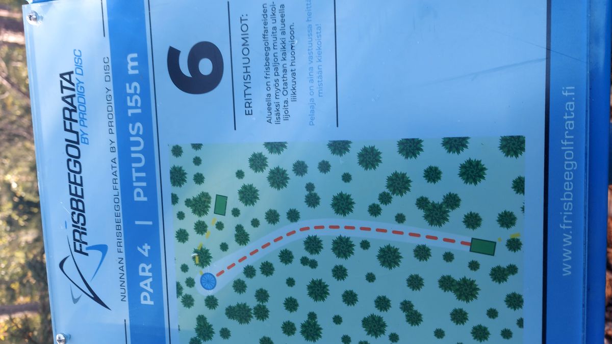 Väylä 6 155m Par 4. Vaikein väylä nunnassa