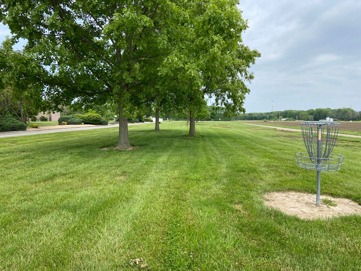 Hole 9 basket to tee.