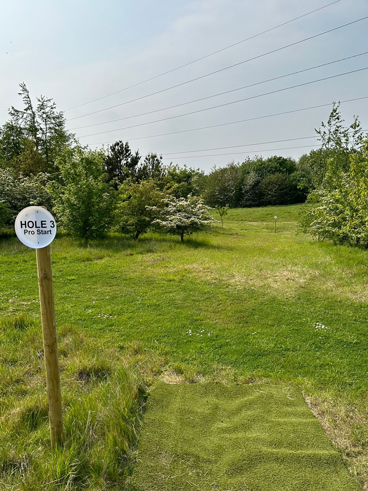 Hole 3 dog leg left long course start