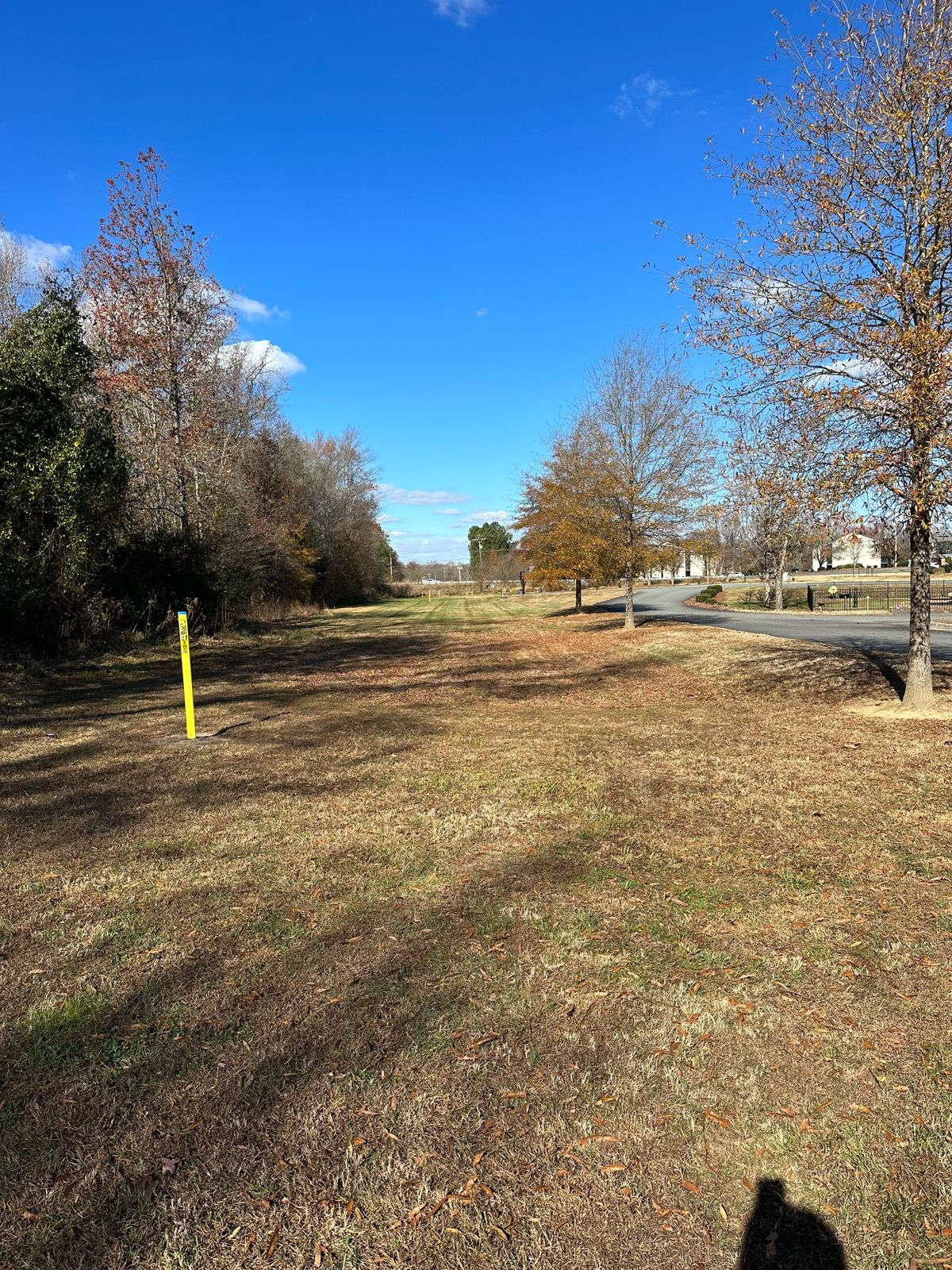 Hole 8 - Plays along the parking lot basket up to the right