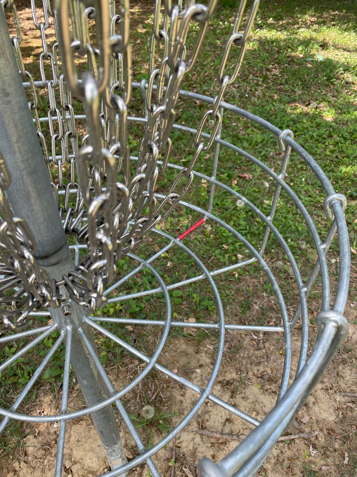 Red tape points to the next tee pad
