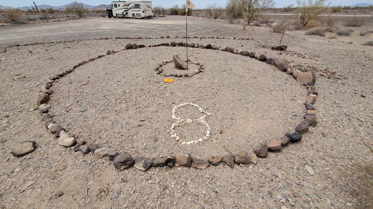 Hole 8 target