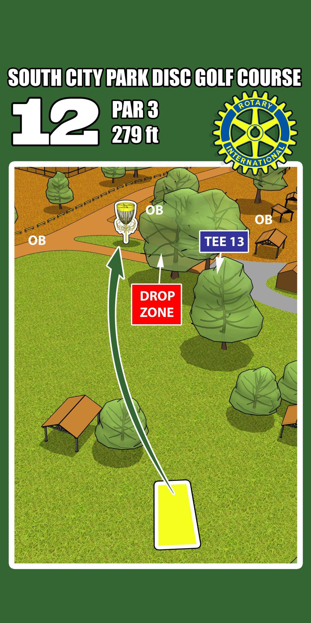 Hole 12 Tee Sign