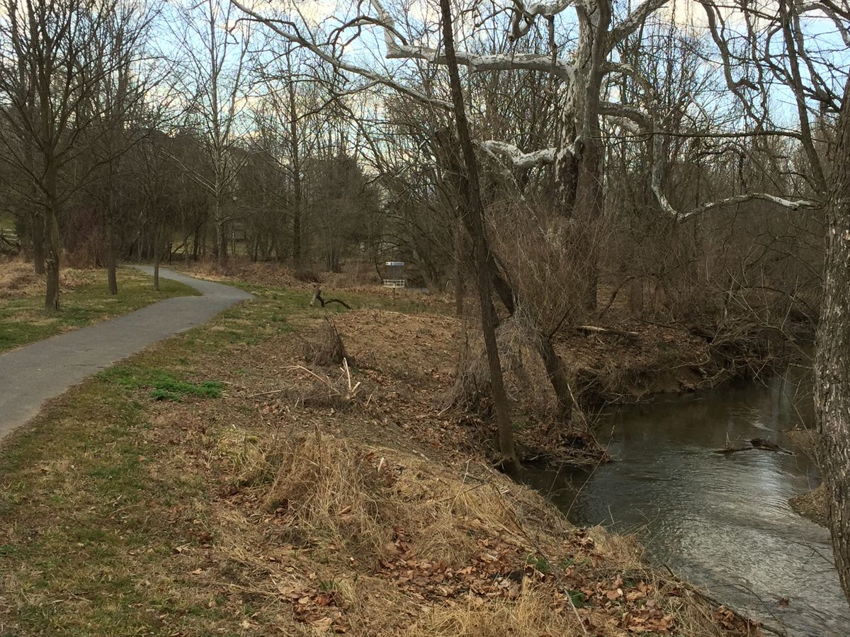Hole 5 - creek to the right is ob
