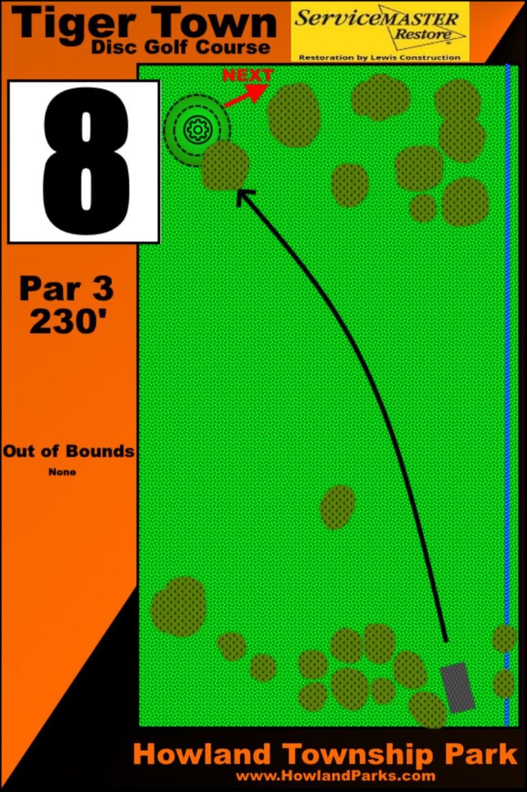 Hole 8 Tee Sign