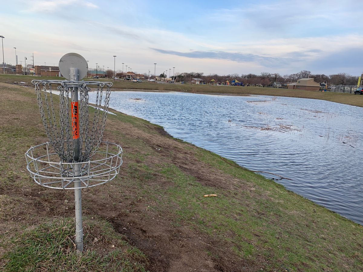 View of hole 1 looking back towards the tee-pad.