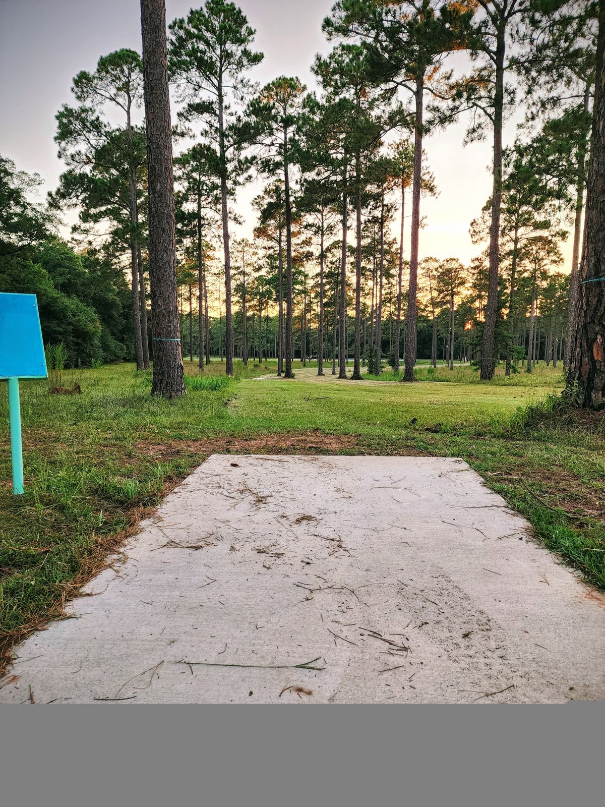 18 long tee at sunset