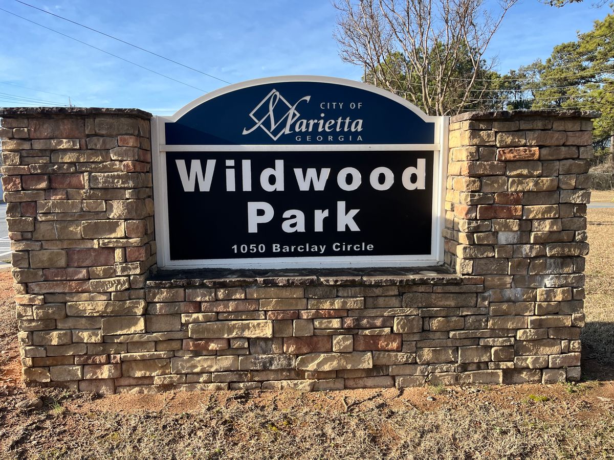 Entrance sign to the park