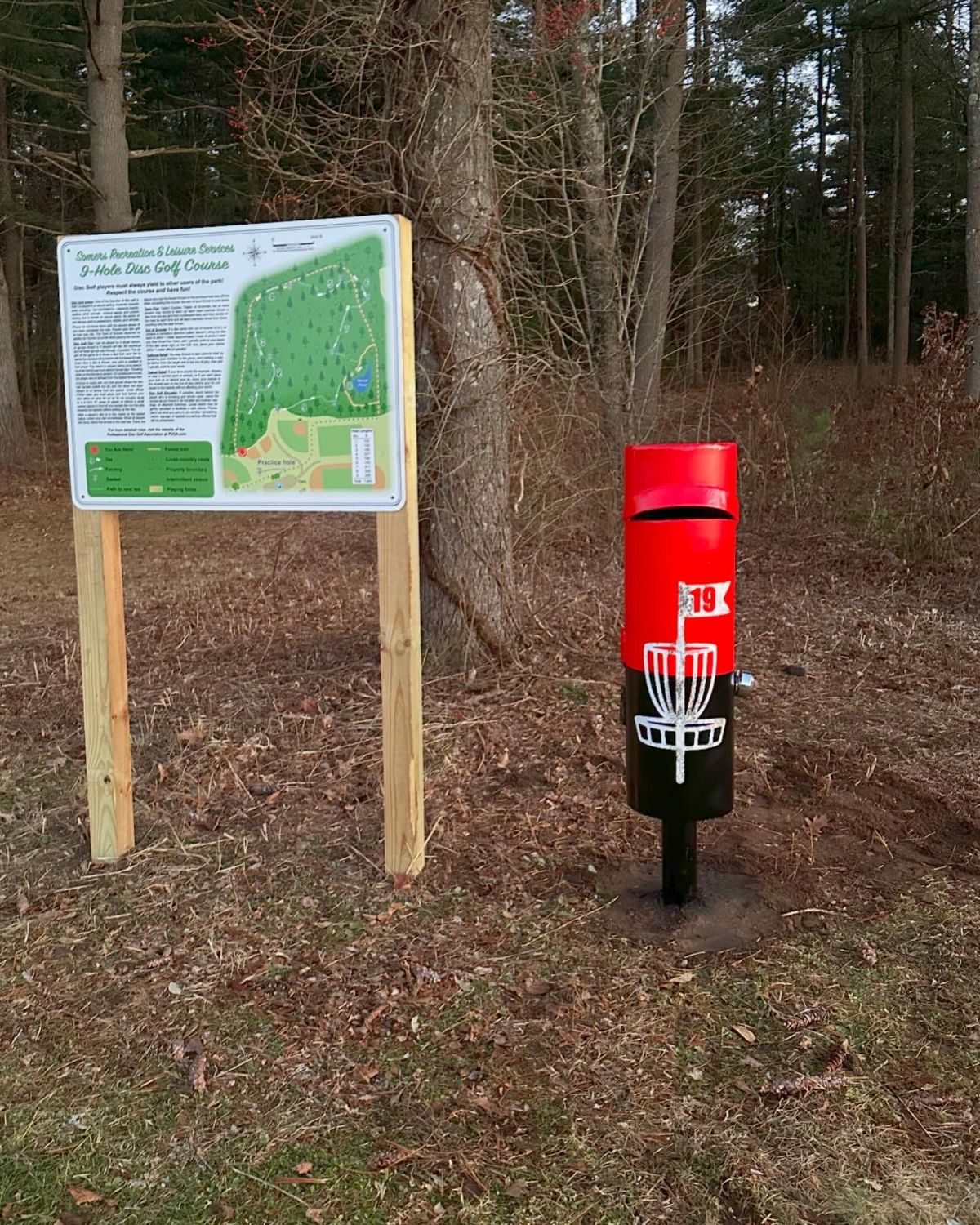 The 19th basket disc golf shop takes care of the lost and found.