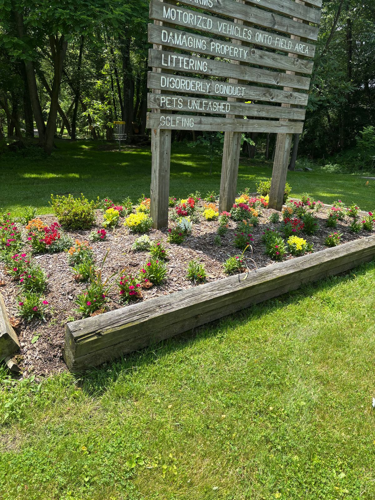 Lovely flower bed from my girlfriend and Girl Scouts