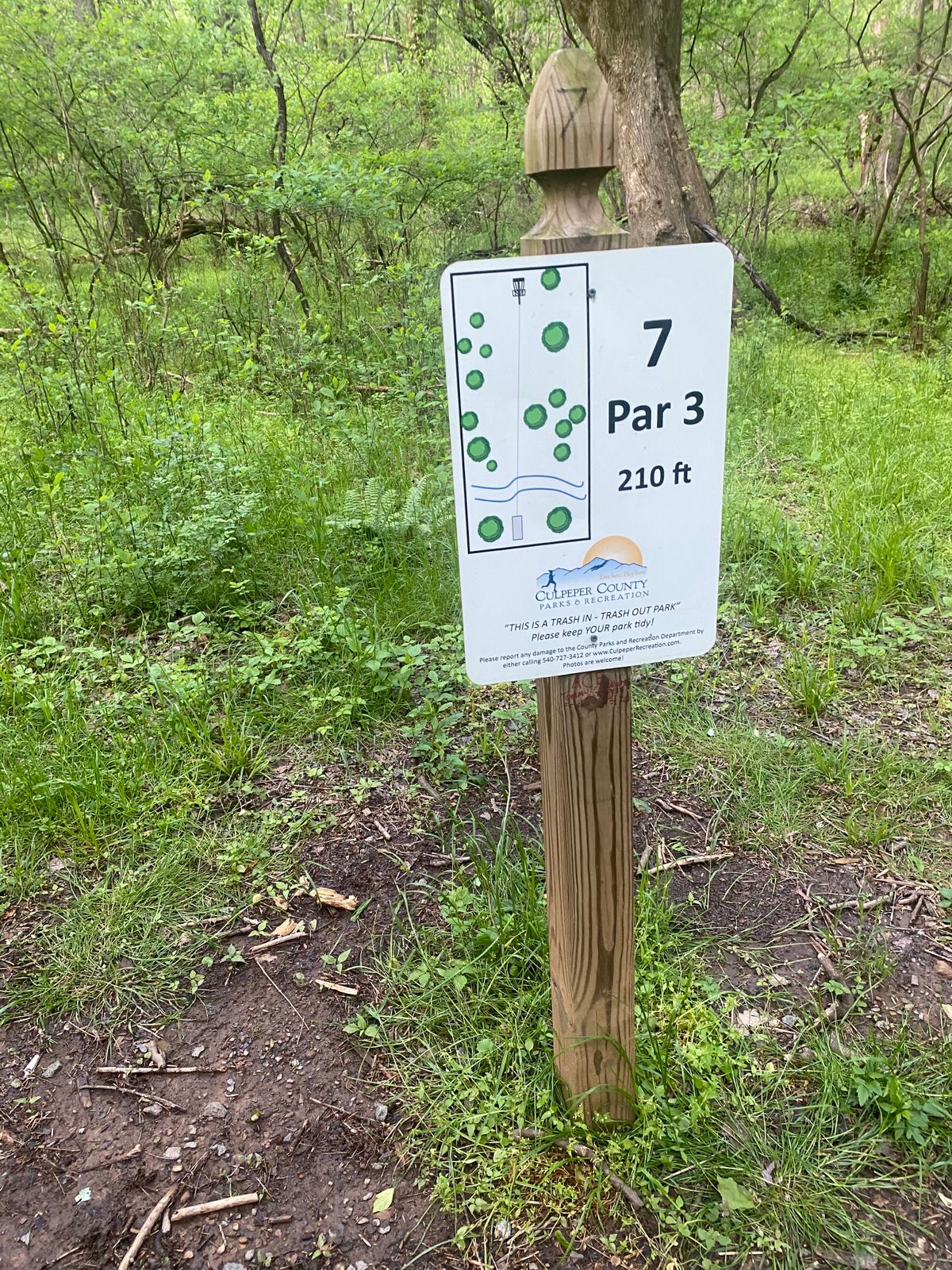 Hole 7 tee sign