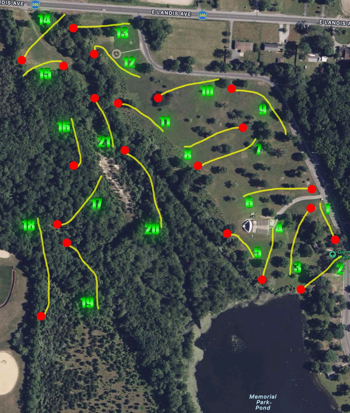 New 21 Hole Layout. March 2024