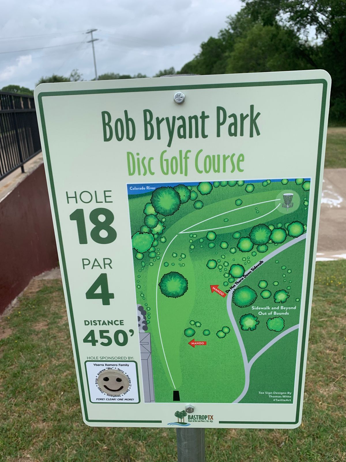 Hole 18 sign
