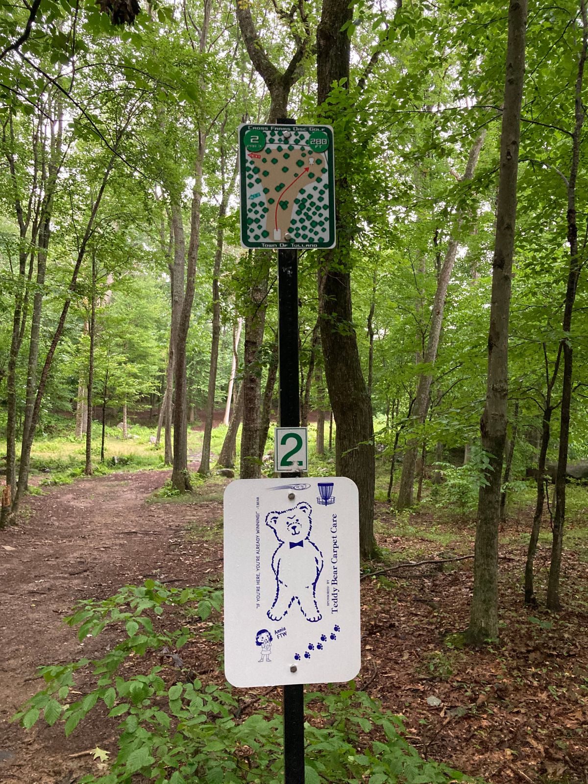 New sponsor signs & maps 🗺 on each hole including Alts. 
Hole 2.