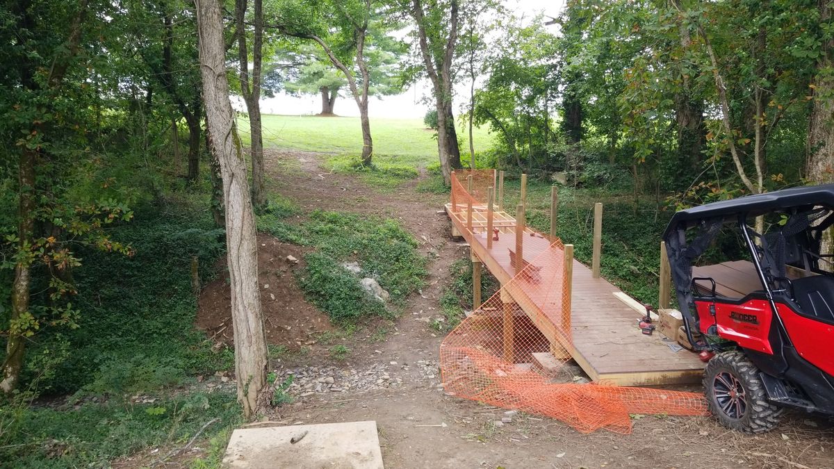 Hole 5 almost done waiting on material the whole time.