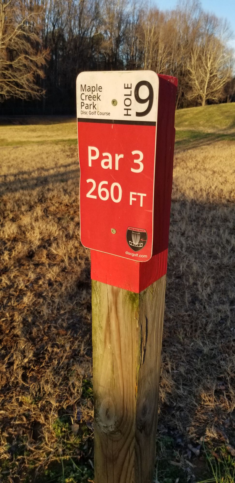 Hole 9 Sign