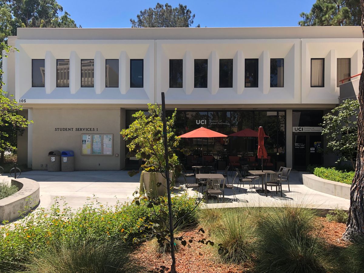 Tee 1 is behind Student Services I building across from the Student Center.