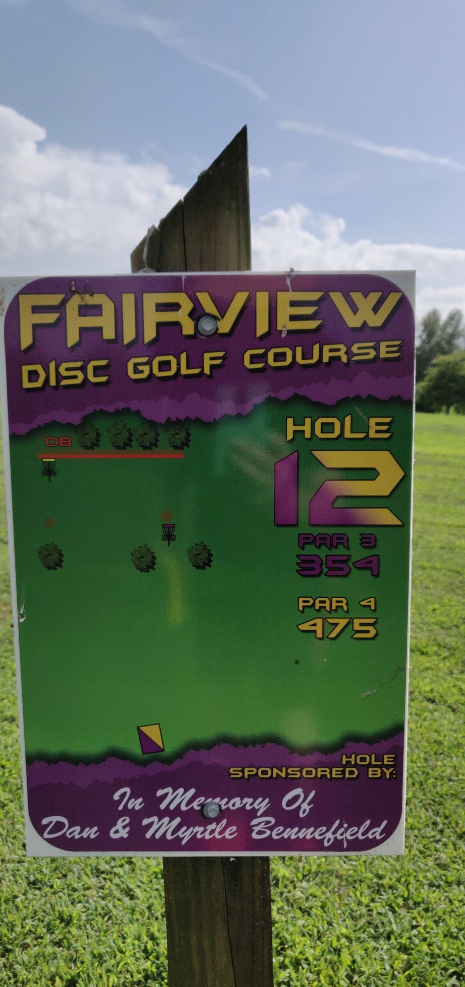 Hole 12 TeeSign