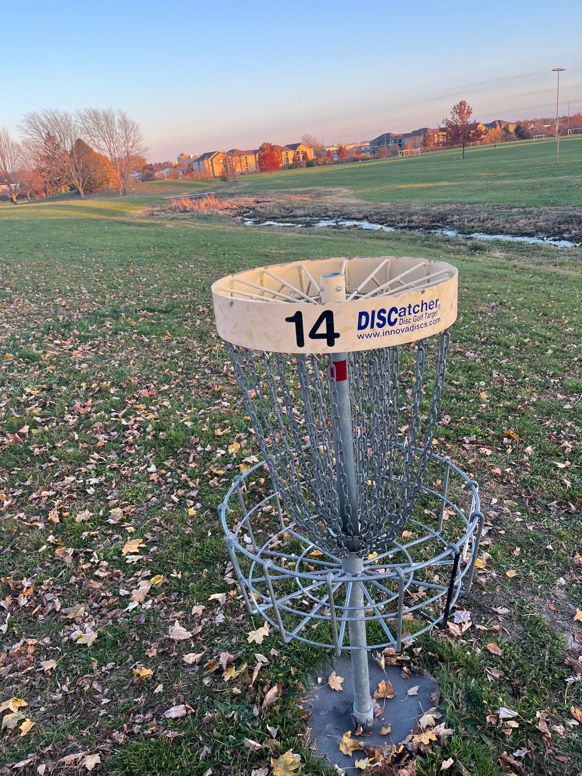 Basket on 14 looking back at tee pad