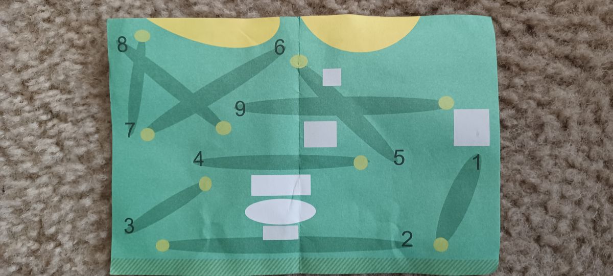 Course map on back is scorecard.