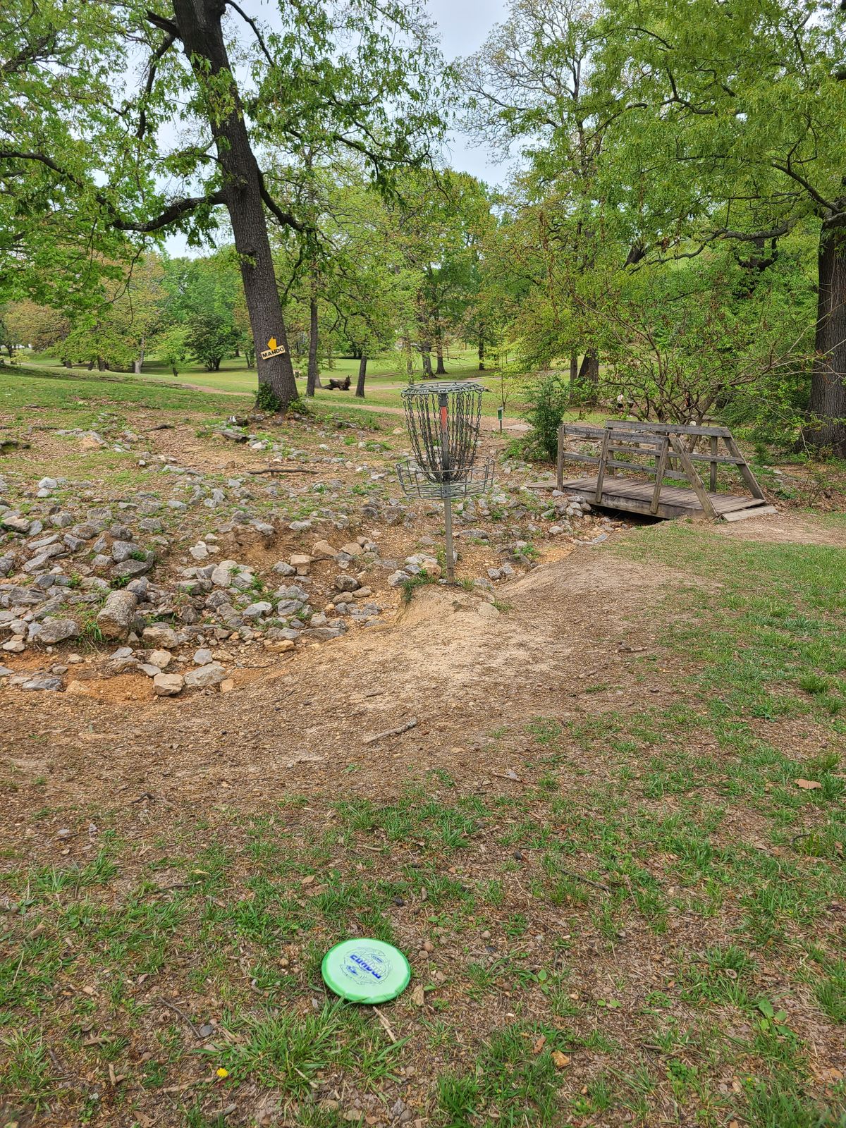 One of the baskets for hole 1
