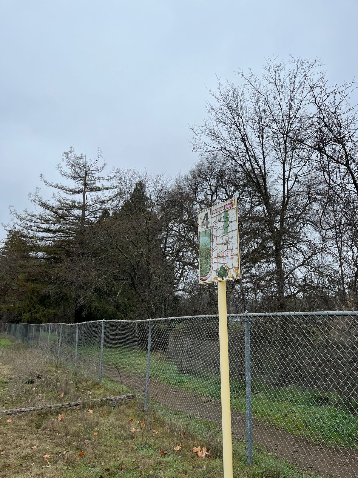 Signage at hole 4.