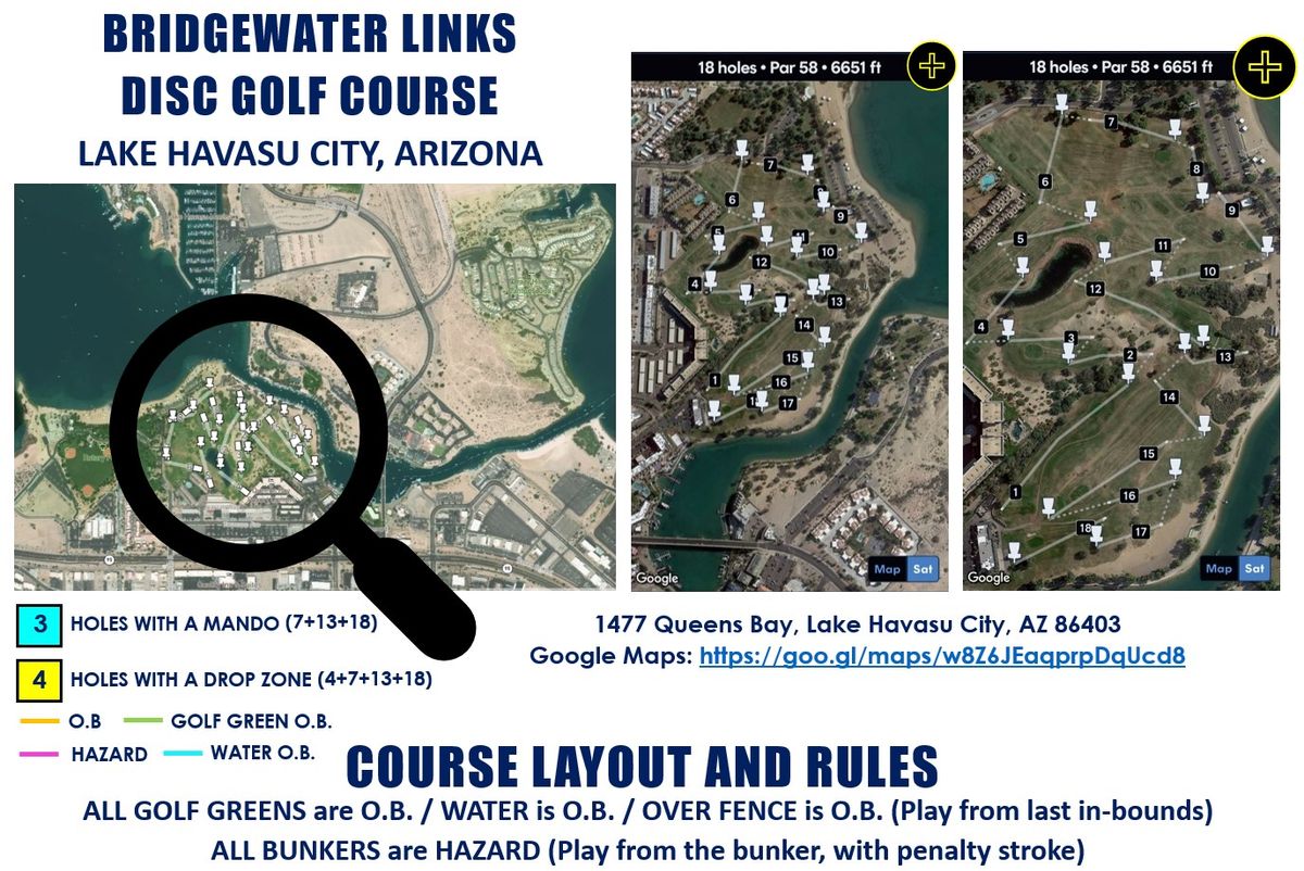 Course layout and rules/legend