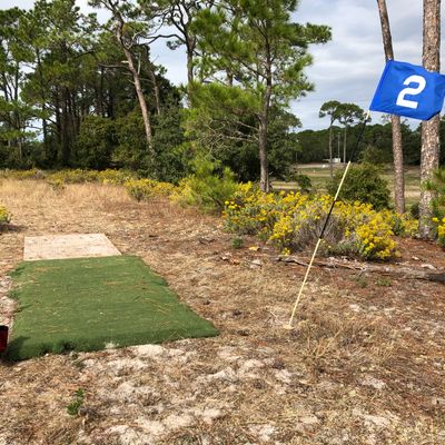 Most of the tees look like this, all of them are marked with a Blue Flag