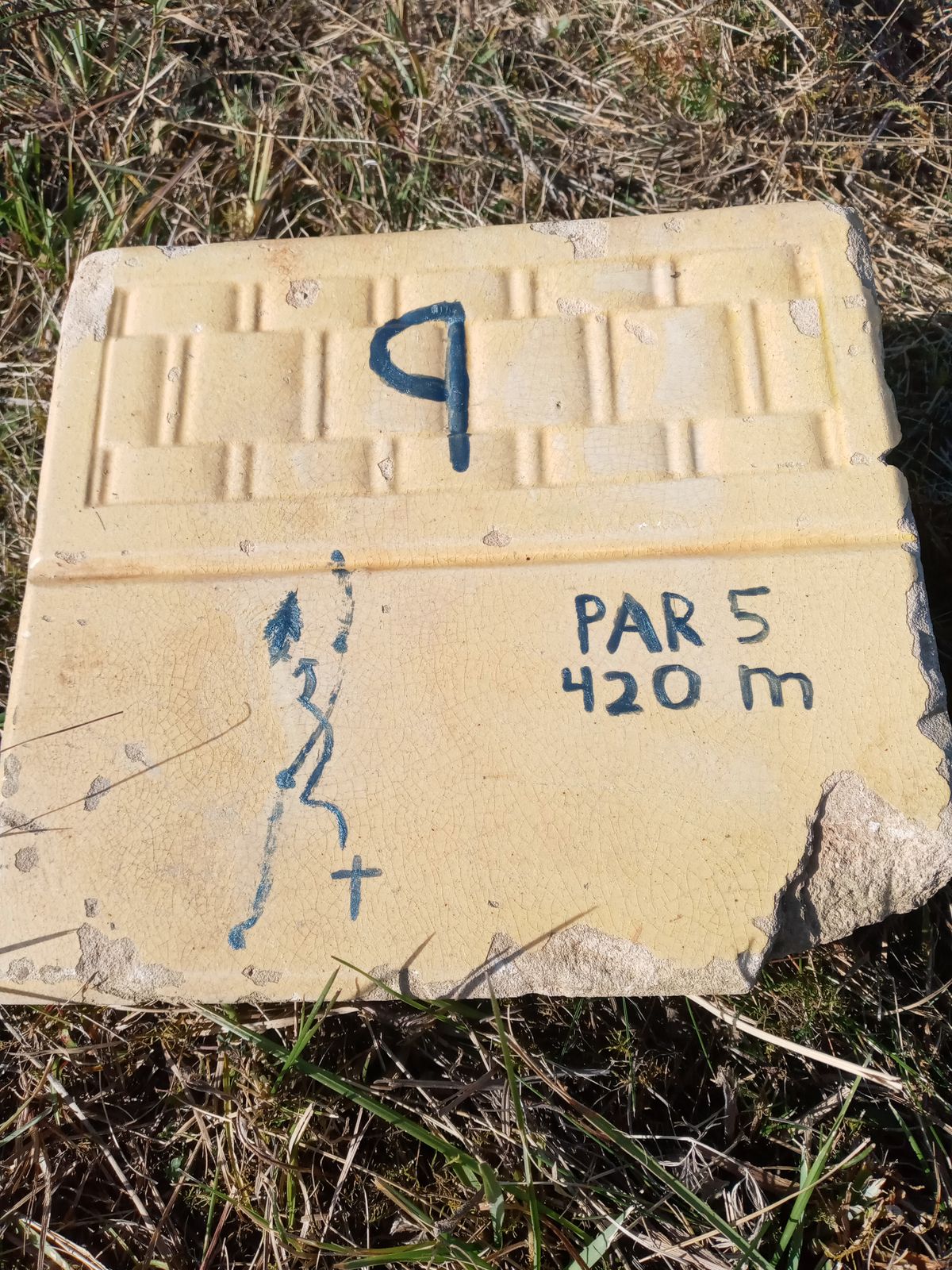 Hole 9 Tee Sign