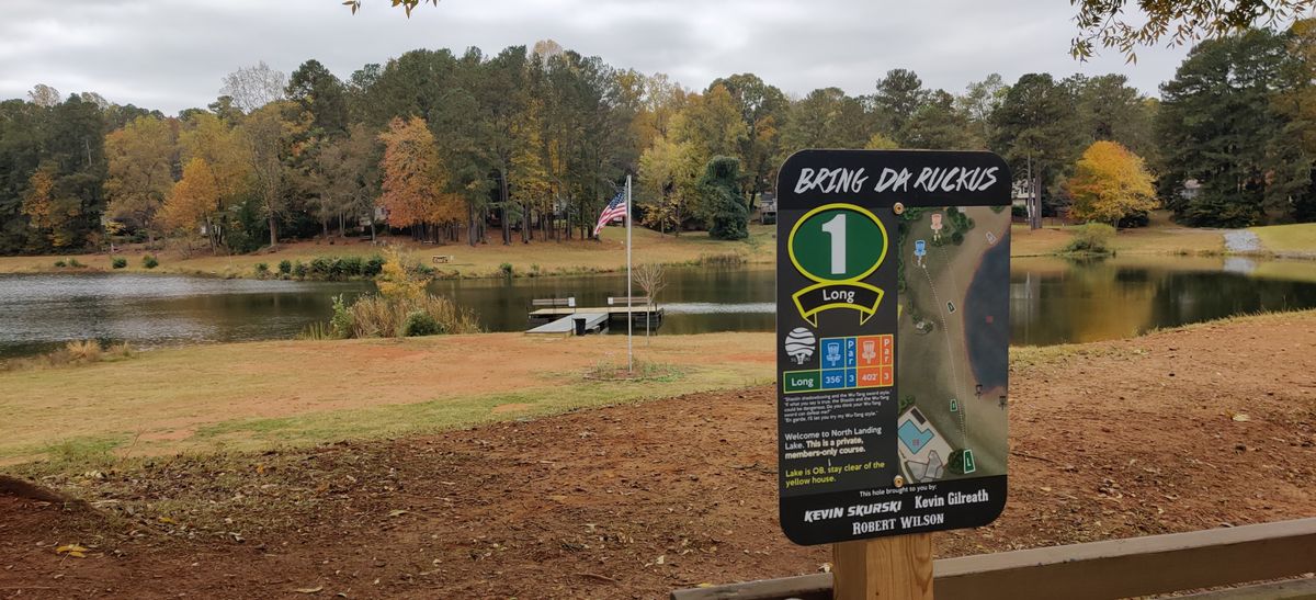 A view of the lake from behind long tee #1.